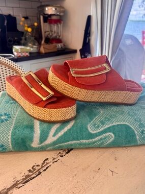 Kelsi Dagger Coral Platform Sandal-Size 7